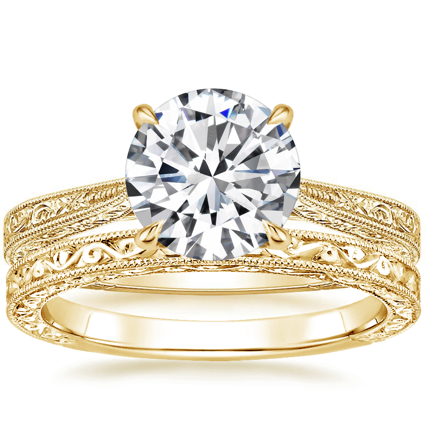 18K Yellow Gold Elsie Ring with Hudson Ring